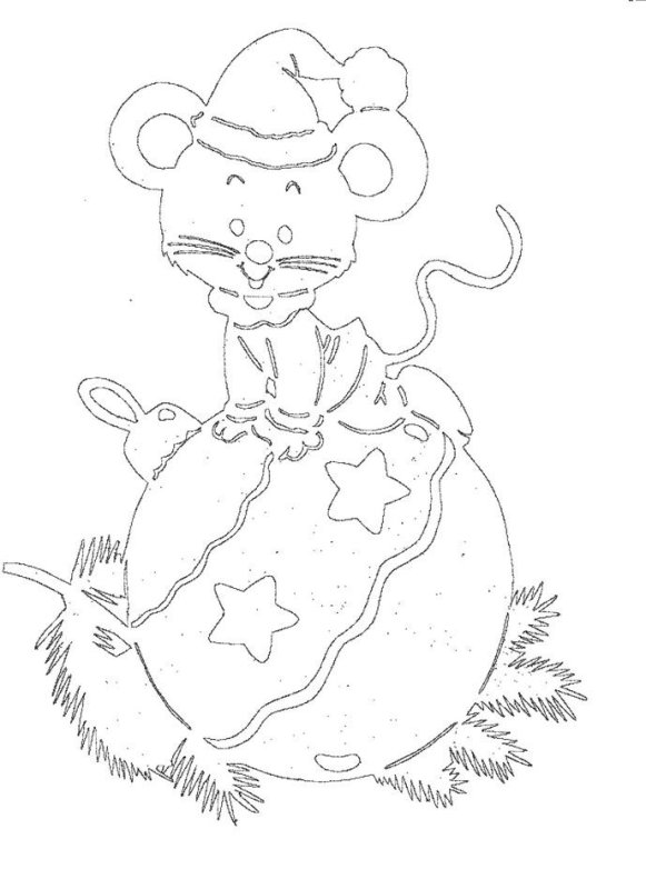 Вытынанки новогодние зверюшки