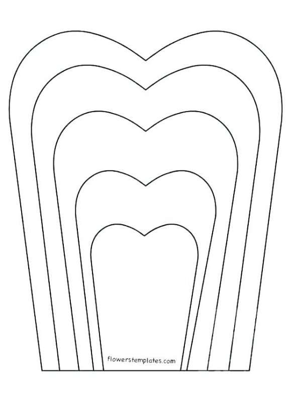 Трафарет для больших цветов из бумаги