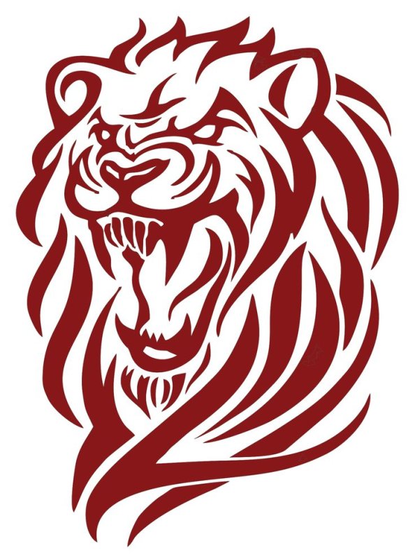 Тату трайбл Лев