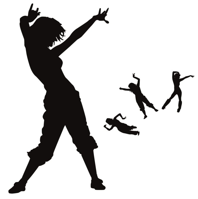 Танцующие люди силуэты