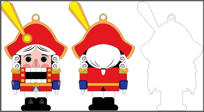 Щелкунчик игрушка из бумаги