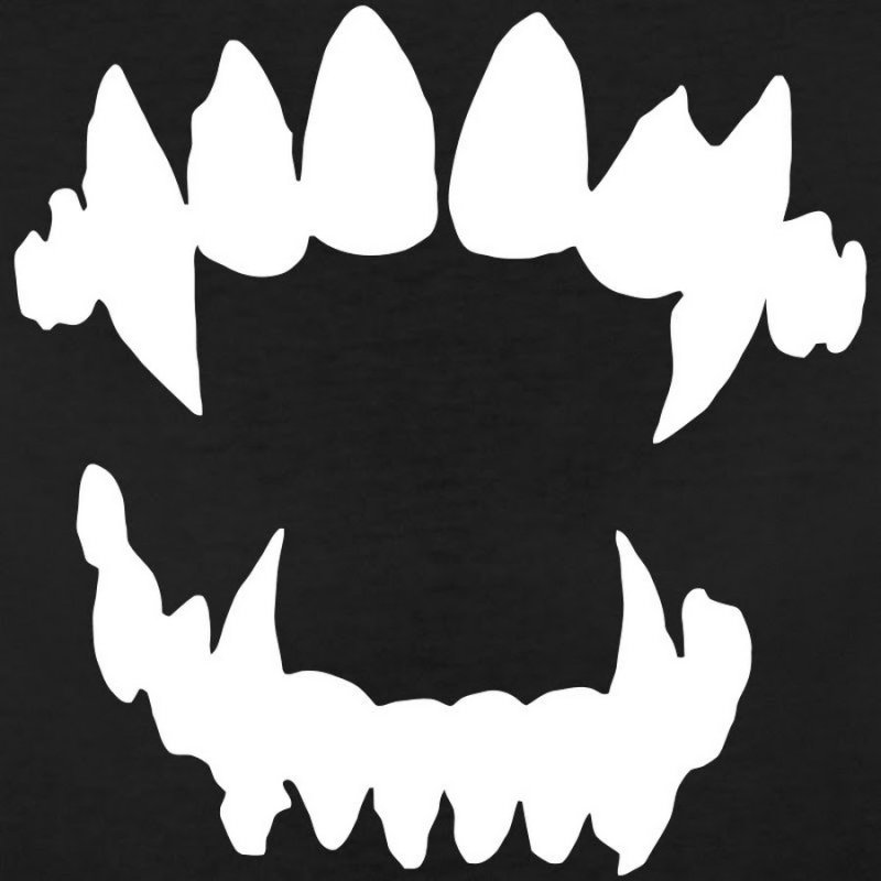 Трафарет острые зубы