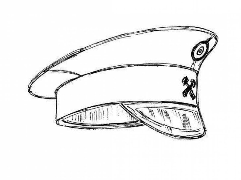 Военная фуражка рисунок