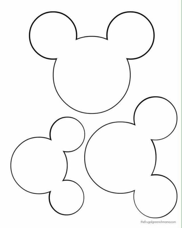 Трафарет Микки Мауса