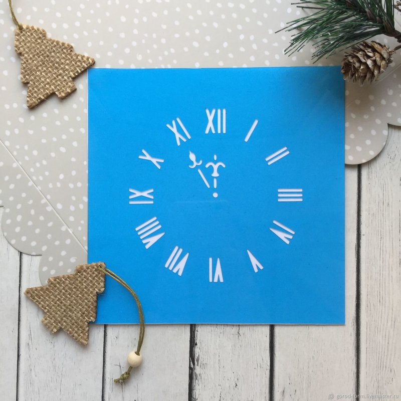 Часы мужские на прянике шаблон