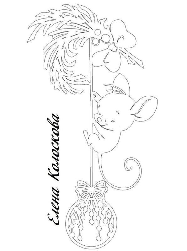 Вытынанки на окна новогодние