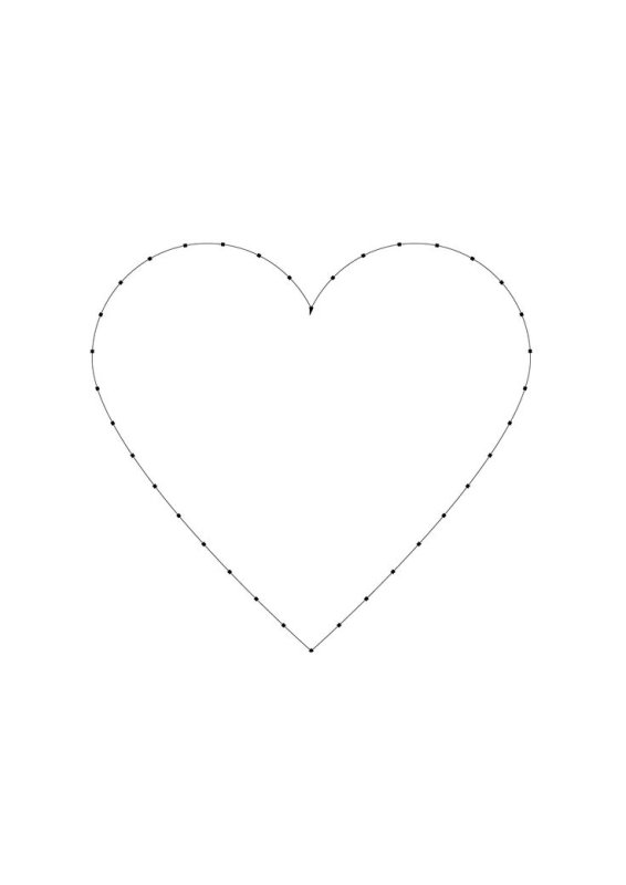 Сердечко обвести