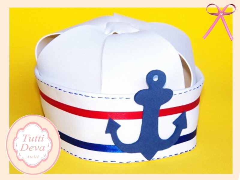 Головной убор моряка из бумаги