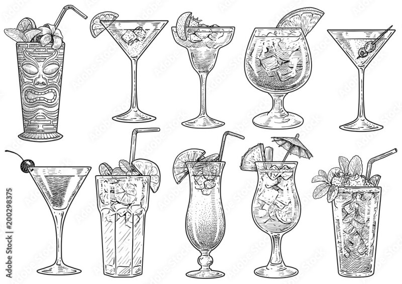 Коктейль для раскрашивания