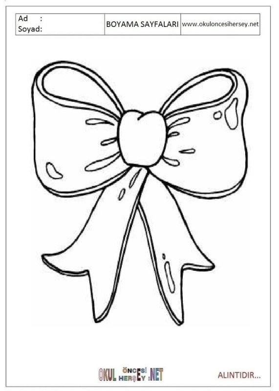 Шаблон бантика на окно