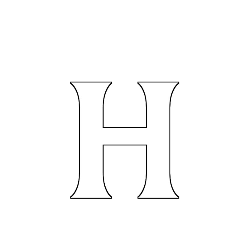 Буква н трафарет
