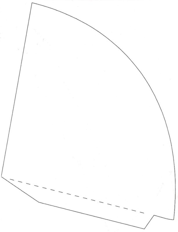 Трафарет конуса из бумаги