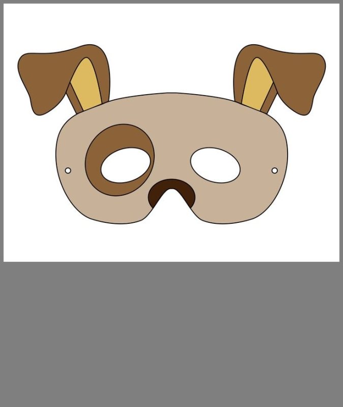 Маска собаки на голову