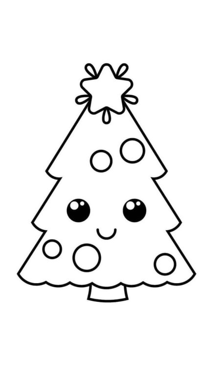 Елка раскраска