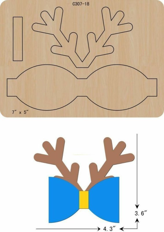 Бантик трафарет