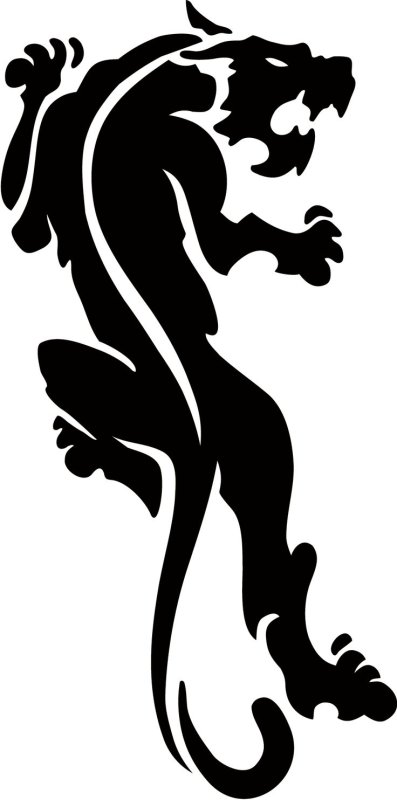 Силуэты животных с орнаментом