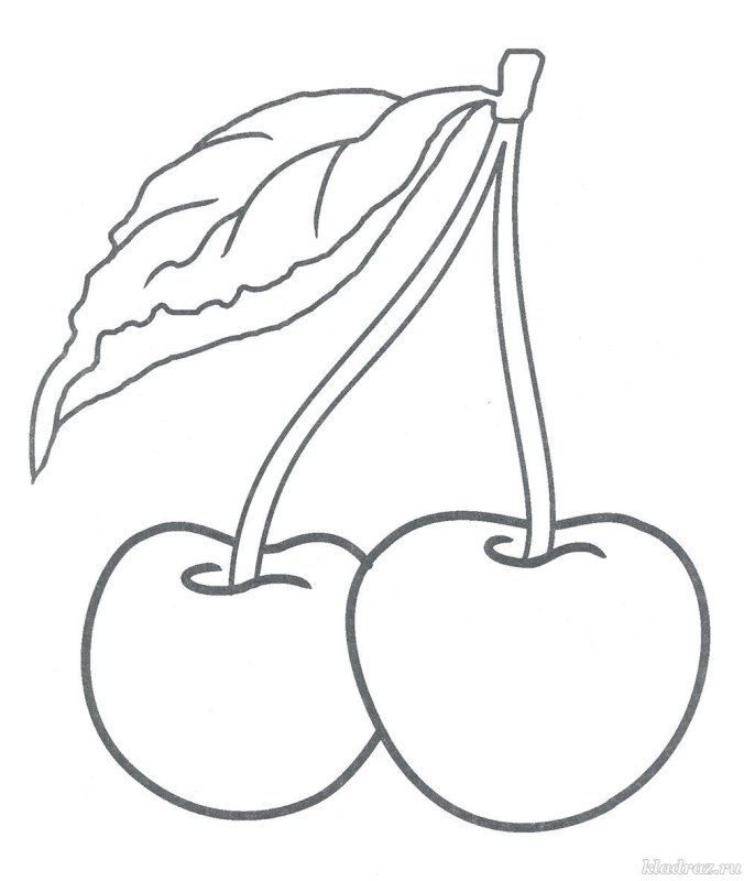 Вишня раскраска для детей