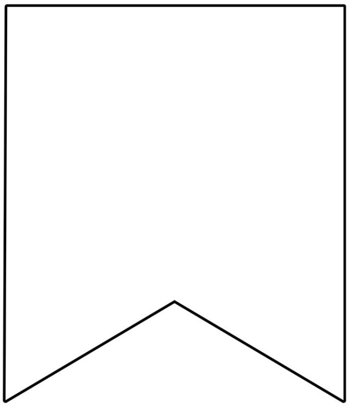 Макет флажков для гирлянды