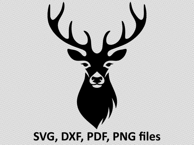 Силуэт головы оленя