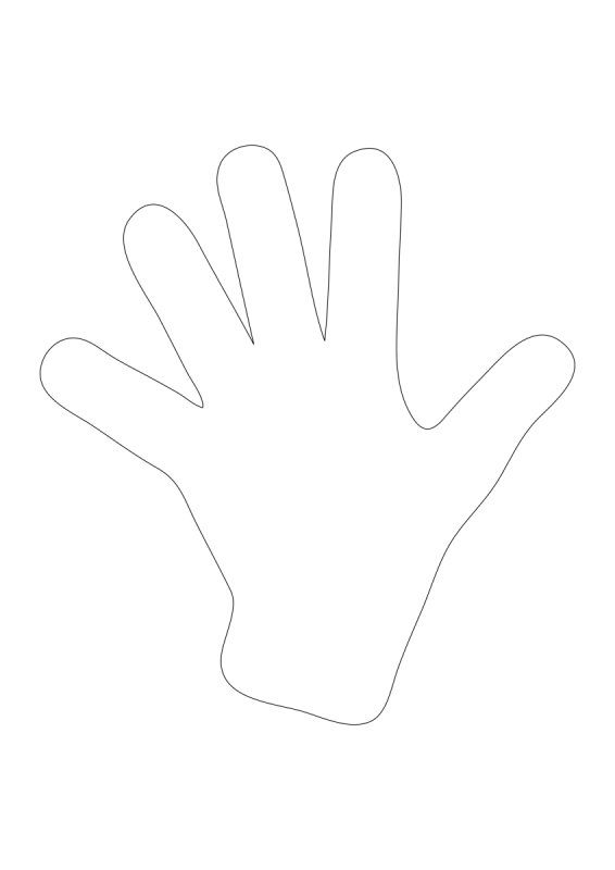 Шаблон ладошек для вырезания из бумаги