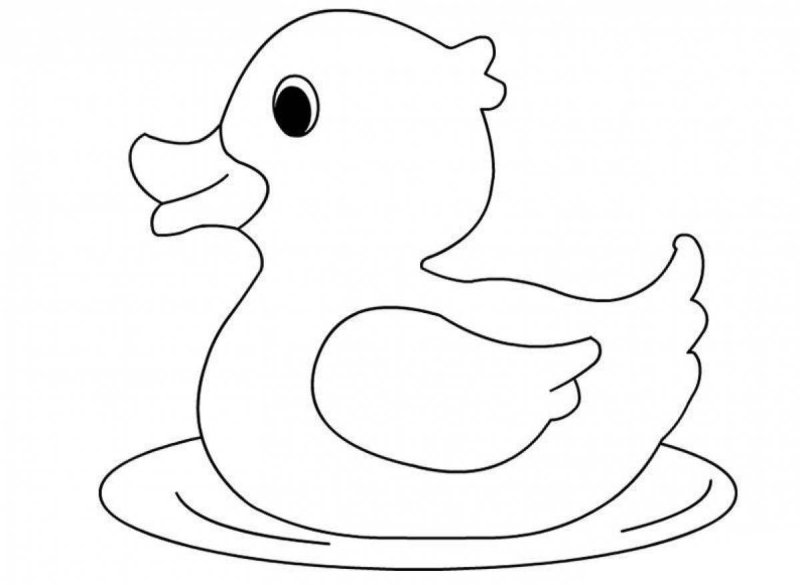 Утка раскраска