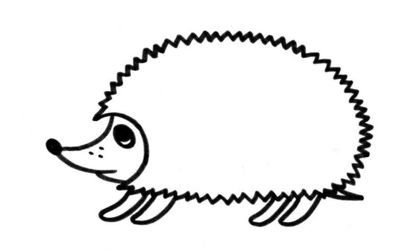 Ёжик раскраска для детей