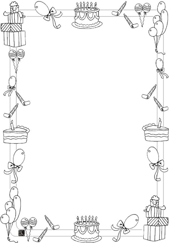 Рамочка раскраска