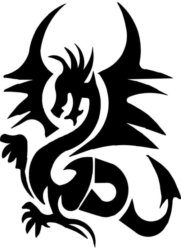 Трафарет дракона
