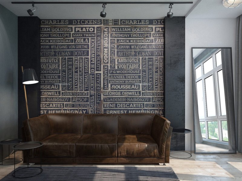 Надписи на стене в стиле лофт