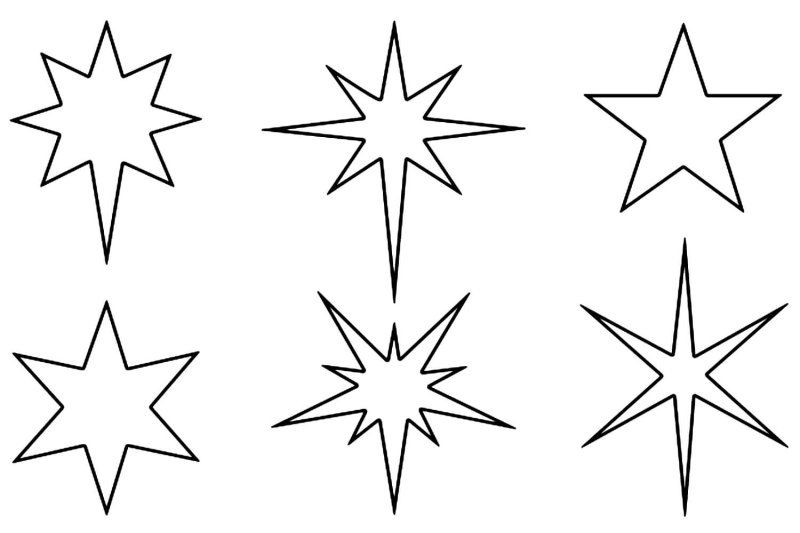 Трафарет для вырезания звезд