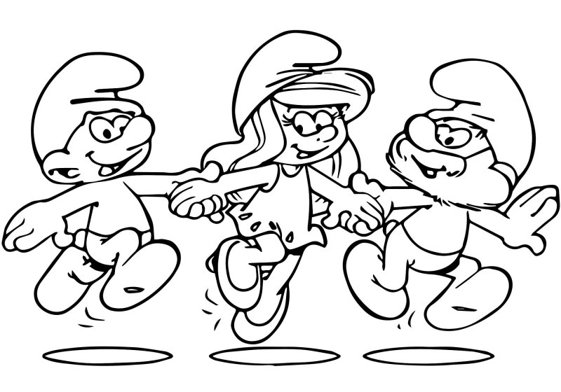 Детские раскраски Смурфики