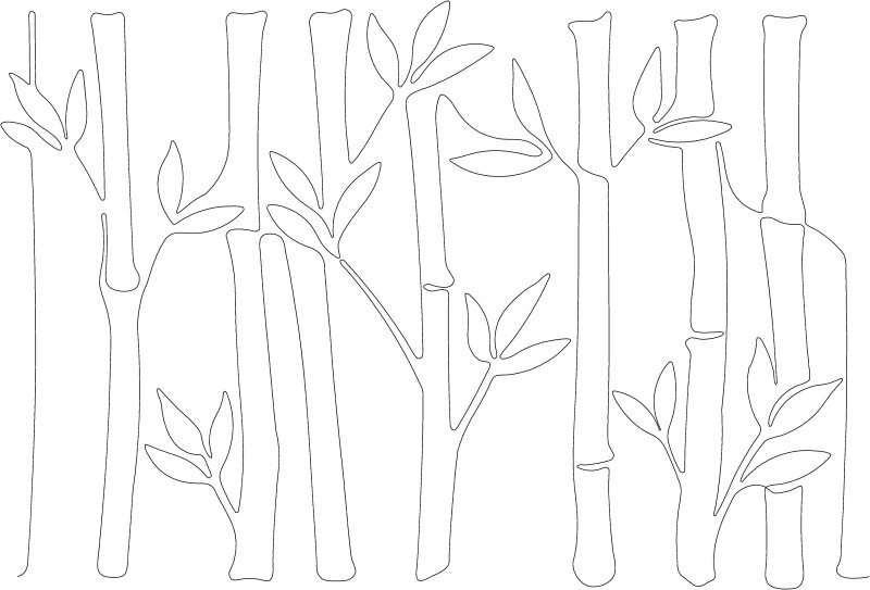 Трафарет бамбук