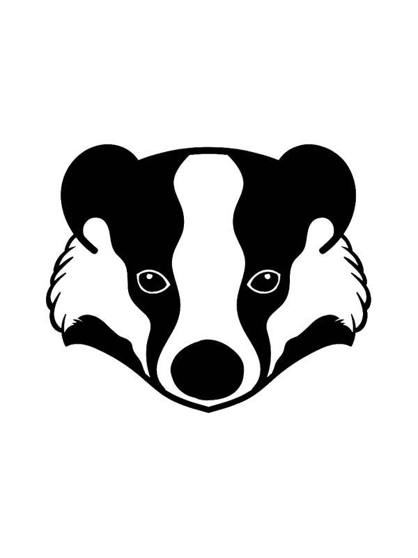 Трафарет барсука для вырезания