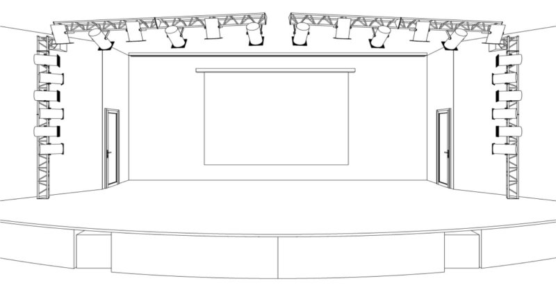 Эскиз сцены театра