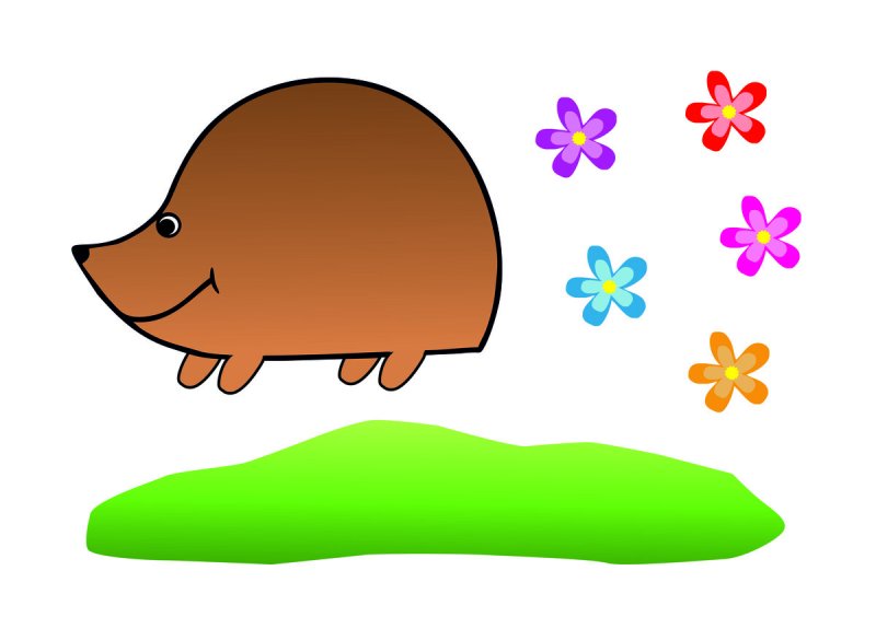 Шаблон Ёжика без иголок