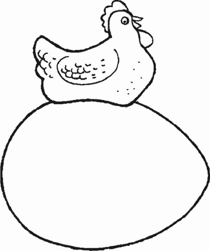 Курица раскраска