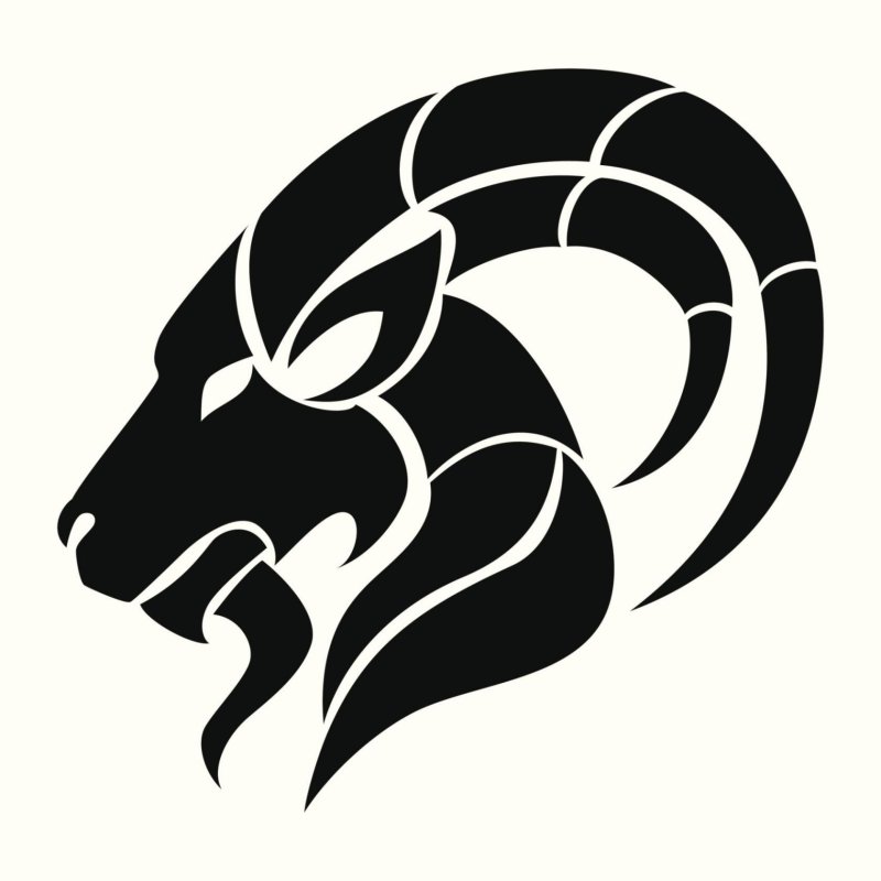 Козерог трафарет