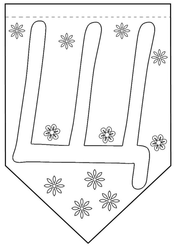 Красивые буквы на флажках