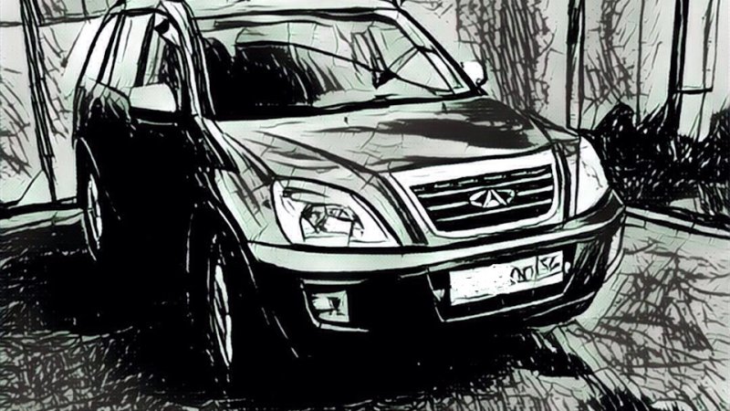 Черно белая Тигго 3