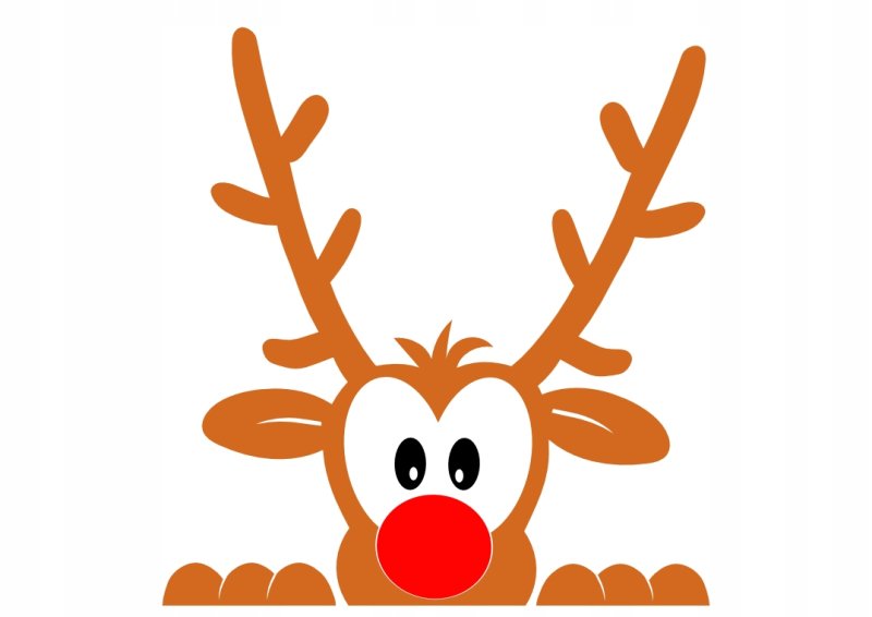 Олень выглядывает