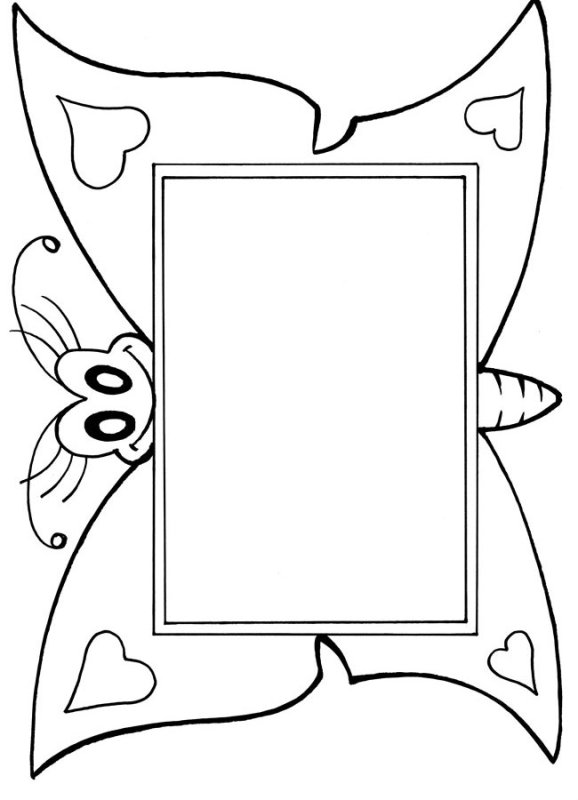 Красивая рамка раскраска