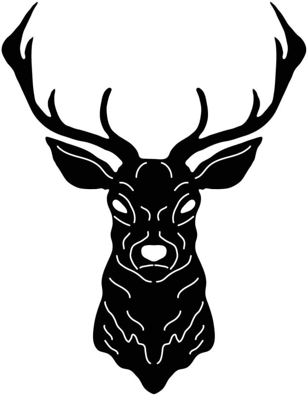 Очертание головы оленя