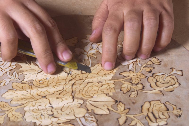 Интарсия Маркетри инкрустация