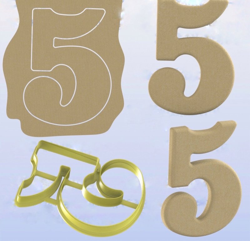 Трафарет для торта цифра