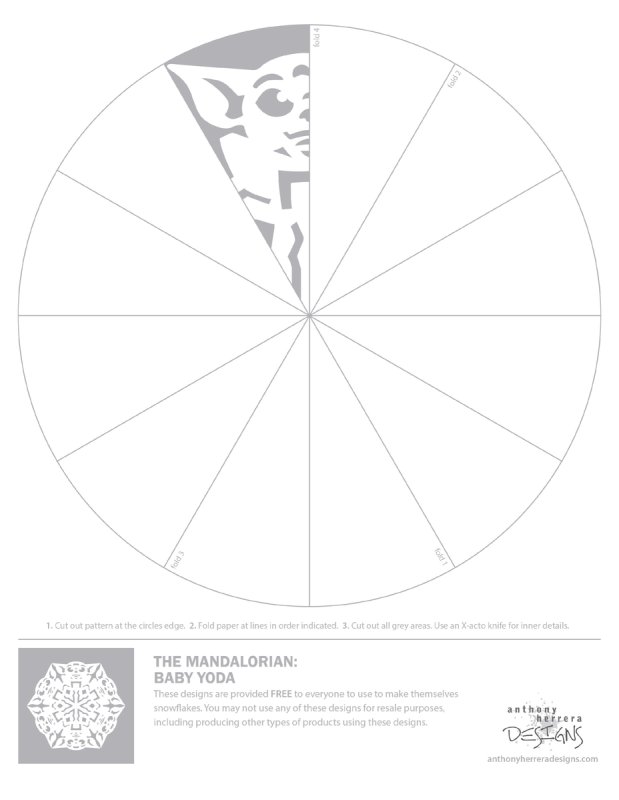 Снежинки из бумаги Звездные войны