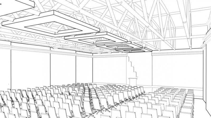Нарисовать актовый зал