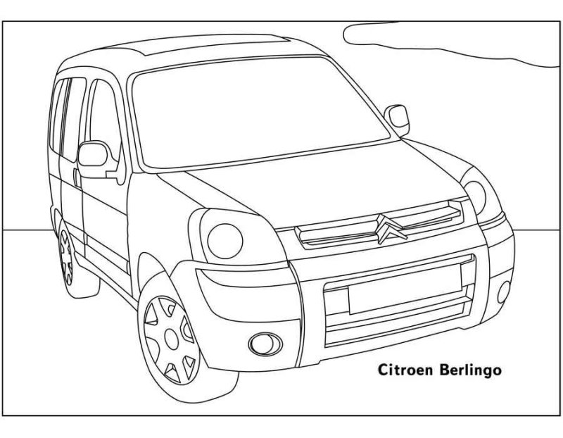 Раскраски машины Ситроен Берлинго