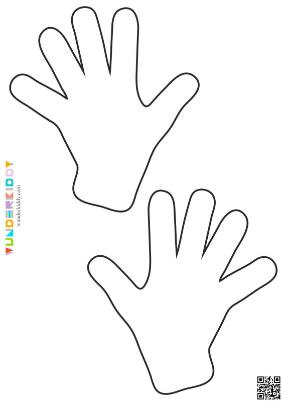 Детская ладошка шаблон для вырезания