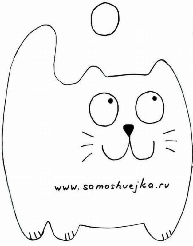 Кот из фетра выкройка