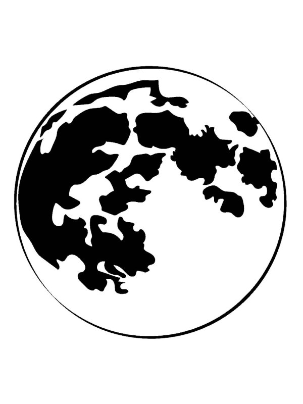 Луна трафарет